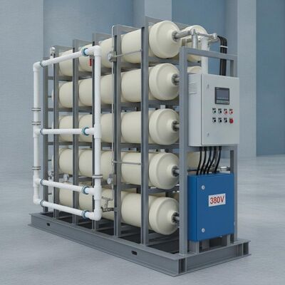 Brackish Water Reverse Osmosis Treatment System 5000 GPD High TDS Removal 98 Percent Recovery FRP Membrane Housing 380V
