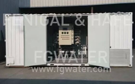 BWC200 Containerized BWRO System - 200 m³/day Capacity, 70% Recovery Rate, 1.56 kWh/m³ Energy Efficiency
