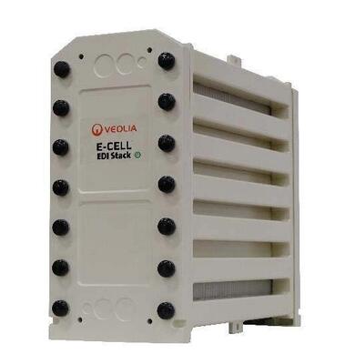 E-Cell MK-9 EDI Stack for High Purity Water Production with 18.5-44.0 GPM Flow Range and No Chemical Regeneration in Stainless Steel