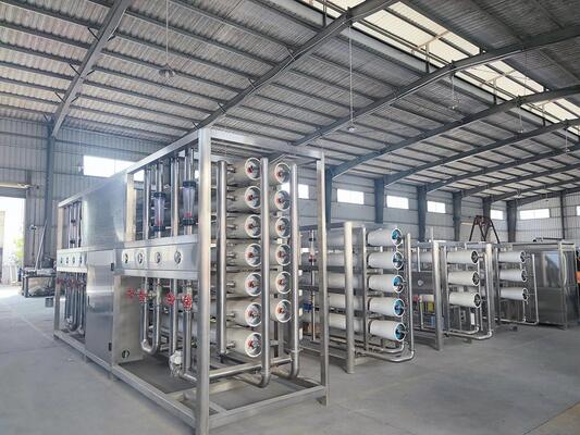 500L/H Commercial Reverse Osmosis Water Purification System with 3 FRP Pretreatment Tanks