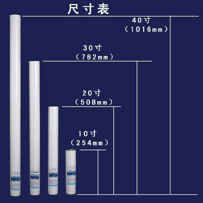 120um Water Treatment Consumables , Spun Polypropylene Sediment Filter Cartridges