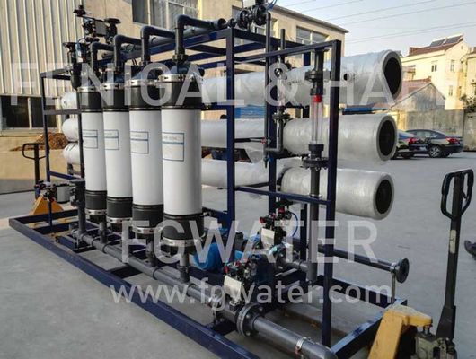 40TPH Ultrafiltration Water Treatment System , UF RO Plant Skid Mount