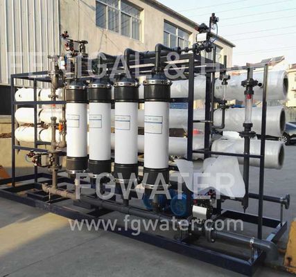 40TPH Ultrafiltration Water Treatment System , UF RO Plant Skid Mount