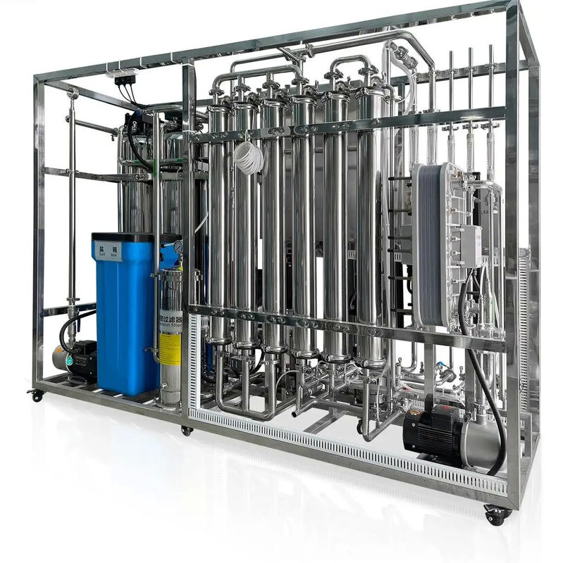 1000Lph Double Stages RO+EDI For Industry Water Filtration