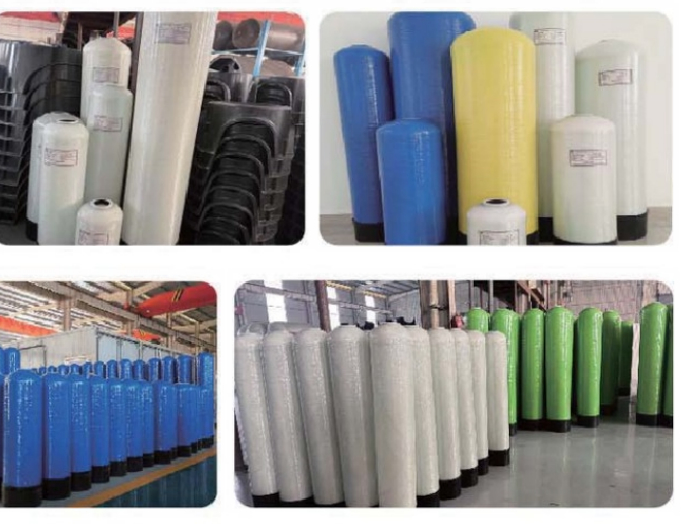 1465 Inch Corrosion-Resistant FRP Tank φ350×1650mm 2.5-3.0T/H Industrial Filter with 2.5” Thread Top Opening
