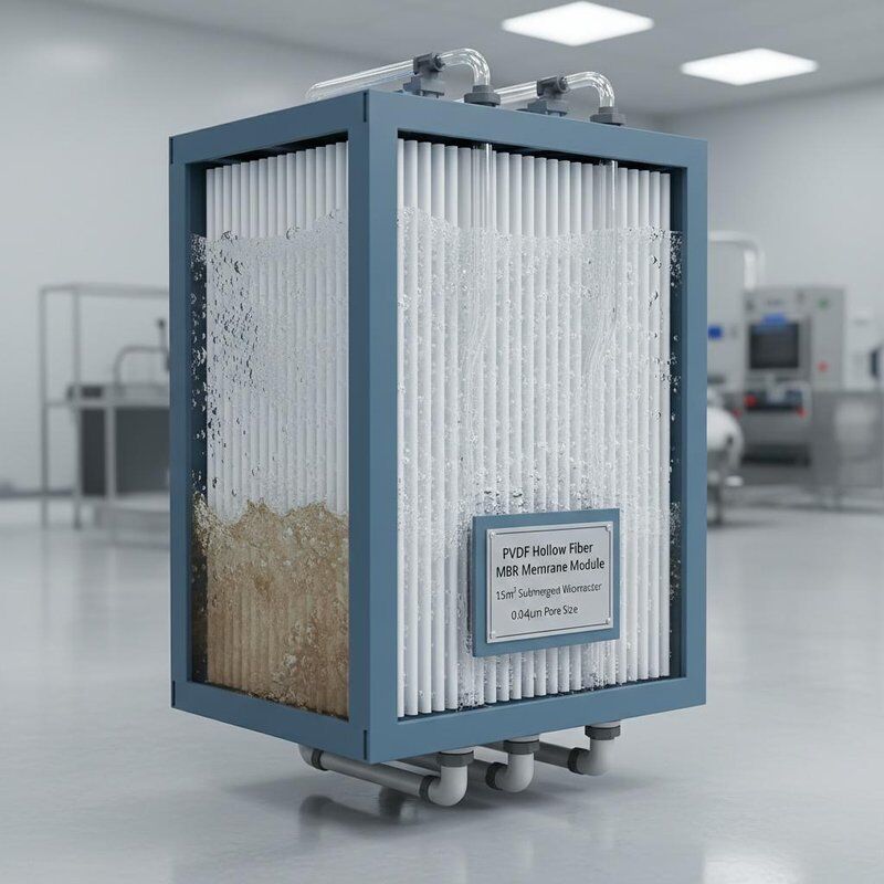 PVDF Hollow Fiber MBR Membrane Module with 0.04μm Pore Size and 15m² Effective Membrane Area for Submerged Wastewater Bioreactor