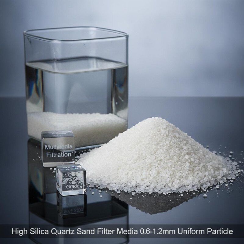 High Silica Quartz Sand Filter Media 0.6-1.2mm Uniform Particle 99% SiO2 Grade for Multimedia Filtration
