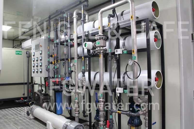 40' Containerized Water Treatment Plant , 1000TPD Containerized Reverse Osmosis Plant