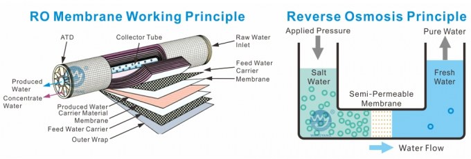 5TPH 7.4kW-380-415V 3xSS304 Tanks Brackish Water Reverse Osmosis Water Plant 0